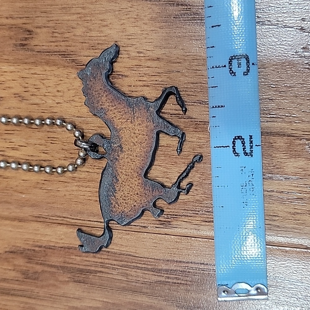 Horse Pendant Necklace with Silver Chain - Picture 5 of 5